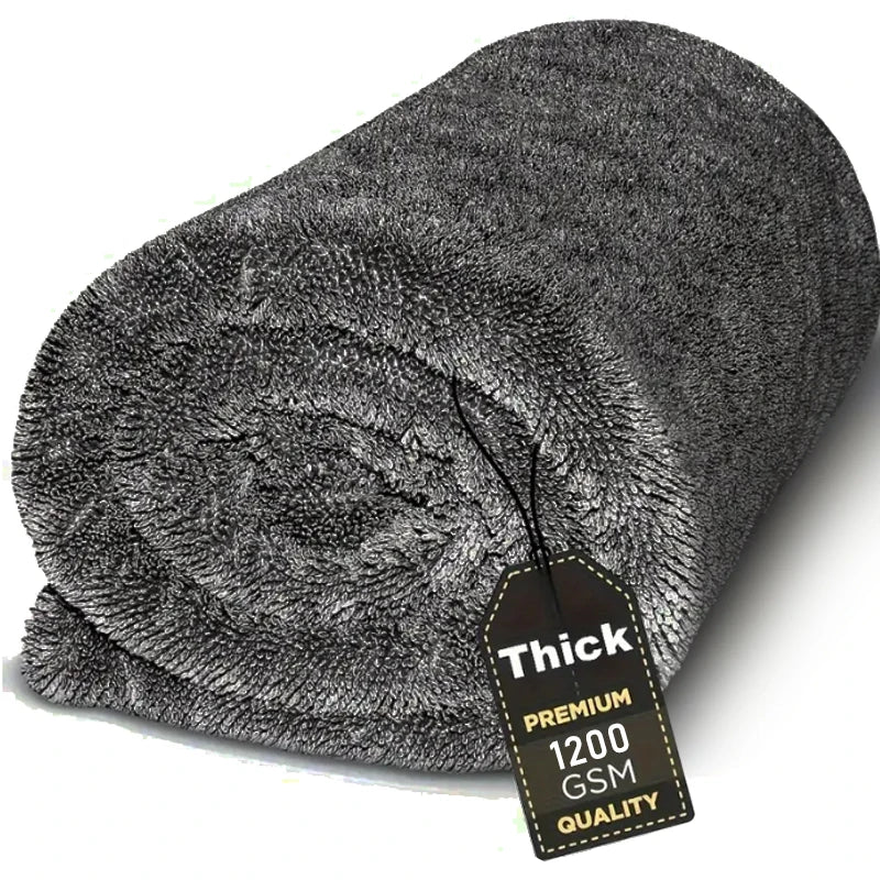 Premium Microfiber Car Towel, 1200 Gsm, Dual-Sided Absorbent, Quick Drying, Large Size 60x90cm, Ideal for Auto Cleaning