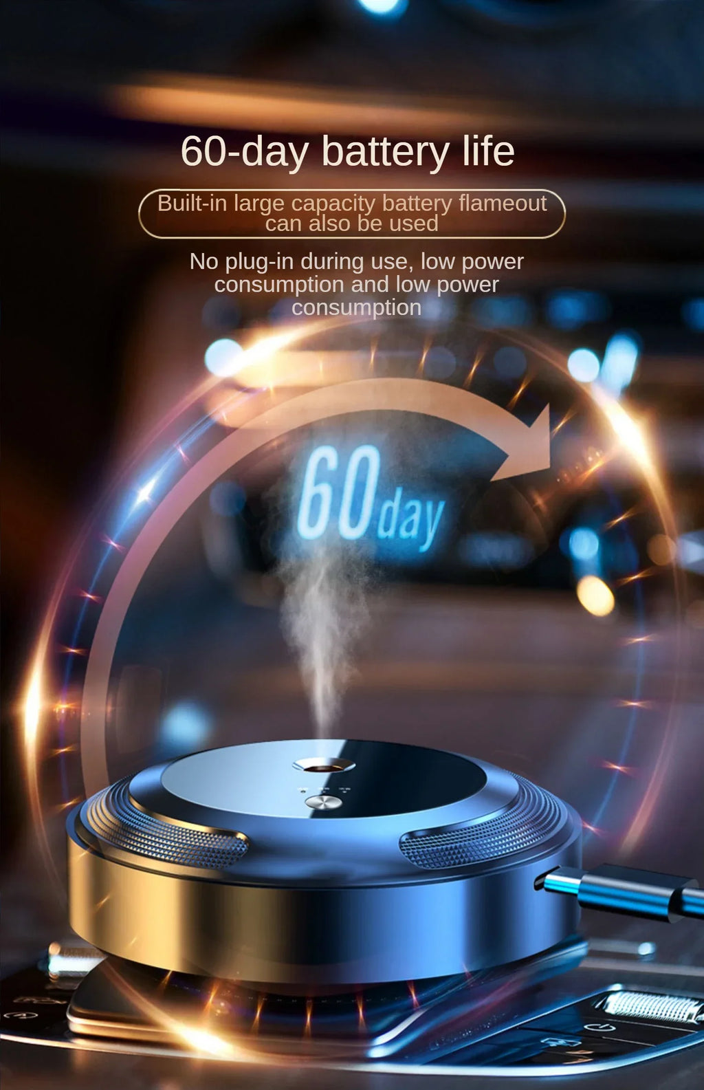 Smart Car Air Freshener Fragrance Diffuser Car Mist Humidifier Essential Oil Diffuser Aromatherapy Interior Accessories