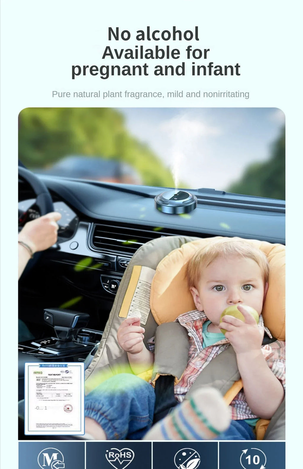 Smart Car Air Freshener Fragrance Diffuser Car Mist Humidifier Essential Oil Diffuser Aromatherapy Interior Accessories